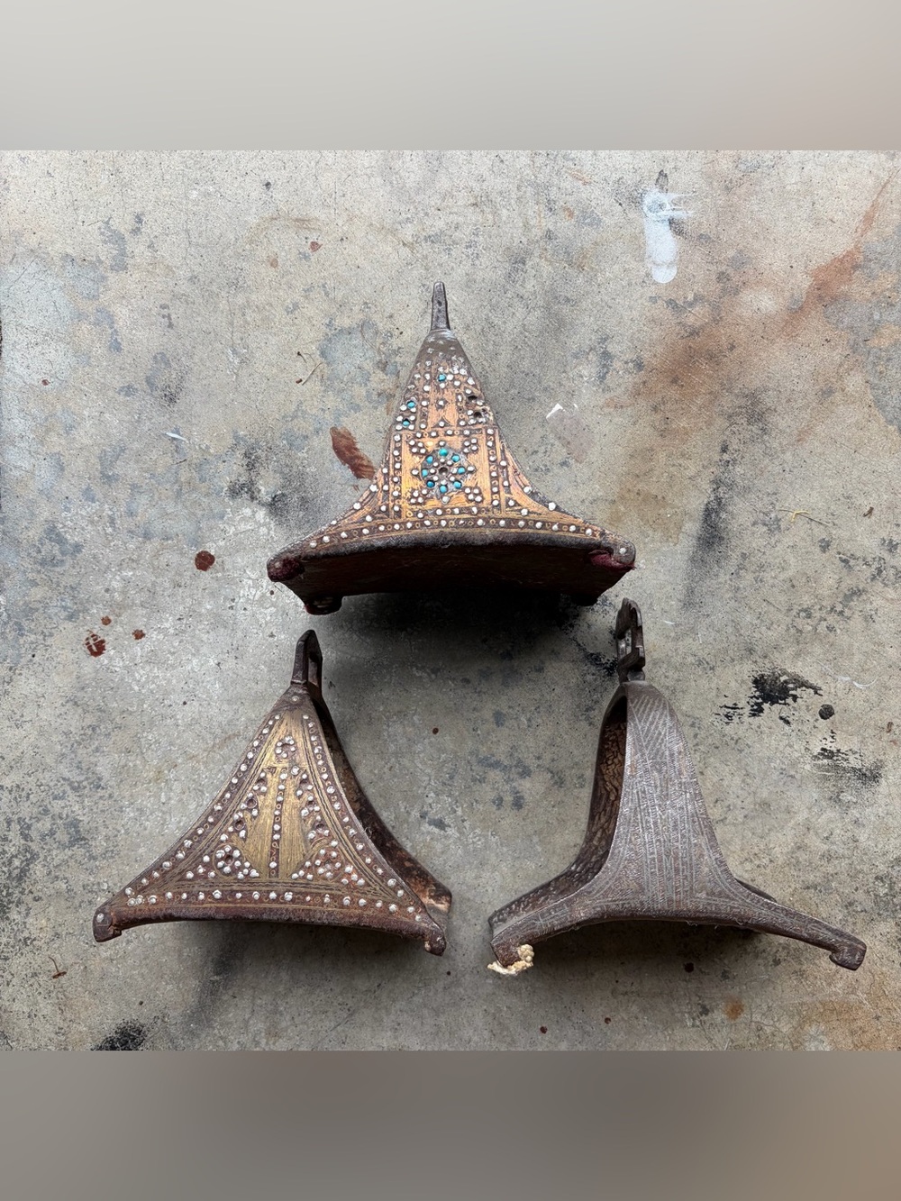 Antique 17th / 18th Century Safavid Period Ottoman Turkish Islamic Iron Stirrups
